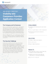 AWS Security Case Study: Visibility into Containers Provides Application Context