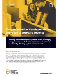 The Preventative, Developer-Driven Approach to Software Security